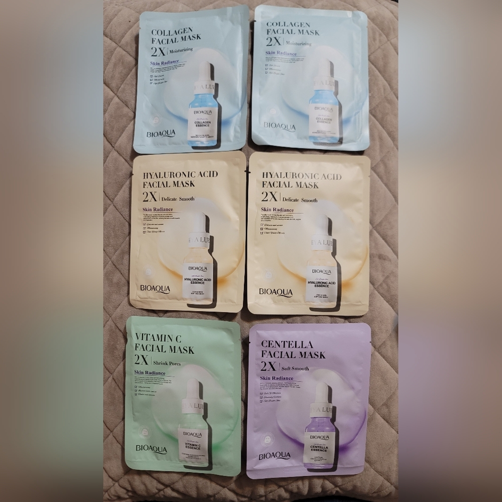 BioAqua Hyaluronic Acid Facial Mask Set - Lot Of 6 Shown